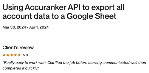Upwork Feedback screenshot 11